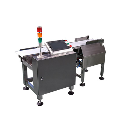 Automatic digital food conveyor belt weight checking machine with push rejector checkweigh check weigher machines